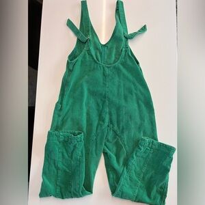 Free People High Roller Green Cord Overalls M